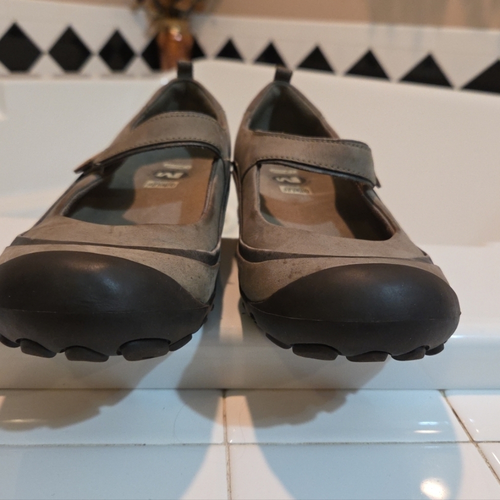 Merrell Plaza Emme Shoes Womens 8 Brown Leather Comfort Mary Jane Wedge - Picture 5 of 12